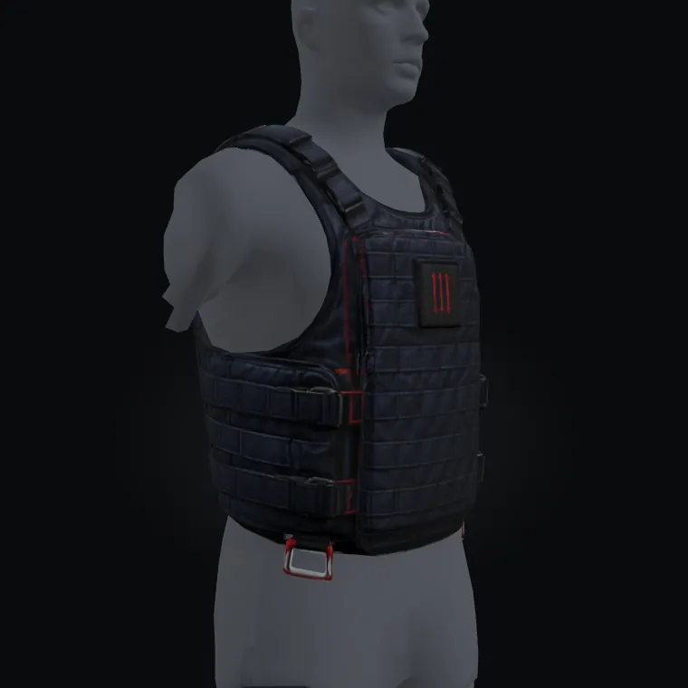3D navy plate carrier vest
